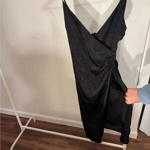 Altar’d State Elegant Black Wrap Dress